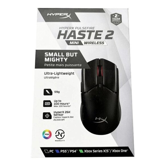 HyperX Pulsefire Haste 2 Mini-Wireless Gaming Mouse- Black - Picture 1 of 1